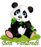 Gif animé Bon vendredi panda
